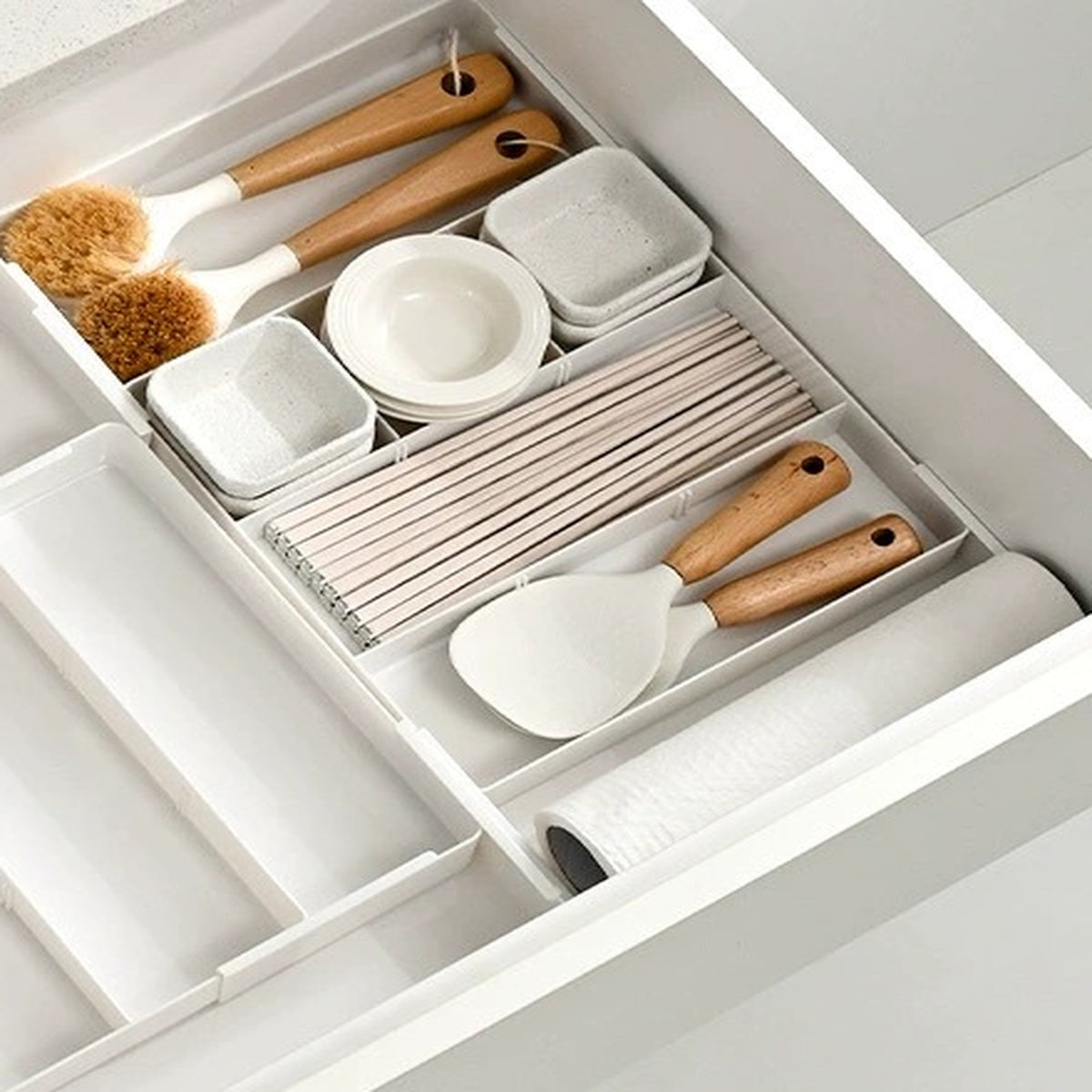 Expandable Drawer Organizer Set - 4 Pack Adjustable Dividers